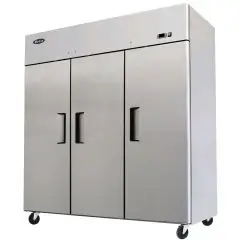 ARMOIRE RÉFRIGÉRÉE / CONGÉLATEUR COMPACTE EN ACIER INOX - Mod. YBF9242GR - FROID VENTILÉ - CAPACITÉ 1390 L - 3 PORTES - TEMPÉRATURE -17°/-22°C - Dim. L 180 x P 73 x h 182 cm - Norme CE