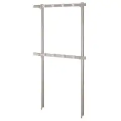 Crochet Mod. A FORCELLE - En alliage d'aluminium anodisé - Idéal pour être positionné dans des chambres froides préfabriquées - Profil de cintre à viande ovale 50x20 mm