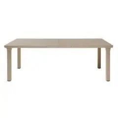 TABLEAU PER3 EXTENSIBLE - MOD. 1893 - PLATEAU EN TECHNOPOLYMÈRE EFFET LATTES - PIEDS EN ALUMINIUM PEINT cm 80x80 - 2 EXTENSIONS - POUR USAGE INTÉRIEUR/EXTÉRIEUR - EXTENSIBLE JUSQU'À 220 cm - DIM. cm L 170/195/220 x P 100 x H 75