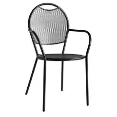 CHAISE AVEC ACCOUDOIRS - MOD. C78A - STRUCTURE EN ACIER VERNI - HAUTEUR D'ASSISE cm 44,5 - EMPILABLE JUSQU'À 6 PIÈCES - POUR USAGE EXTÉRIEUR - DIM. cm L 42 x P 48 x h 90 - NORME CE