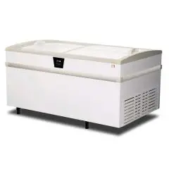 PRÉSENTOIR RÉFRIGÉRÉ - MOD. EVO 150 GT - THERMOMÈTRE NUMÉRIQUE - CAPACITÉ LT 564 - TEMPÉRATURE -18°/-23°C  - Dimensions  cm L 152 x P 94,4 x h 84,8 - Norme CE