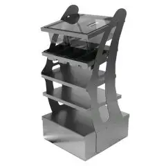 Présentoir pour pain couverts serviettes et plateaux- Longueur 75 cm - Profondeur 80 cm - Hauteur 160 cm
