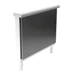 panneaux latéraux  en inox naturel avec finissage en scotch brite