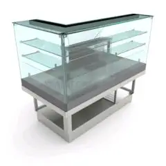 PARTIE FINALE POUR VITRINE SNACK COMBINÉE RÉFRIGÉRÉ STATIQUE  / CHALEUR SÈCHE - MOD. BSCSVADTERMDX -SEMI OUVRÉ,IL NÉCESSITE DE PANNEAUX- VERRES HAUTES PLATS - RÉFRIGÉRATION STATIQUE  - ALIMENTATION V 230/50Hz MONOPHASÉ  - PUISSANCE  W 1032 - CAPACITÉcm ³ 