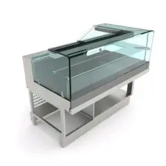 PARTIE FINALE POUR VITRINE SNACK COMBINÉE RÉFRIGÉRÉ STATIQUE  / CHALEUR SÈCHE - MOD. BSCSVBDTERMSX115 -SEMI OUVRÉ,IL NÉCESSITE DE PANNEAUX-  VERRES BAS PLATS à L  - RÉFRIGÉRATION STATIQUE  - ALIMENTATION V 230/50Hz MONOPHASÉ  - PUISSANCE  W 1032 - DIM. Cm