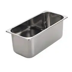 BACS À GLACE EN ACIER INOX AISI 304 18/10 - ÉPAISSEUR 0,8 mm