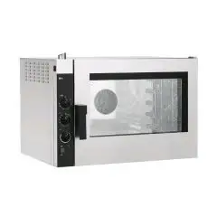 FOUR ÉLECTRIQUE À CONVECTION POUR GASTRONOMIE ET PÂTISSERIE  - Mod NEME52 - CONTRÔLE ÉLECTROMÉCANIQUE  - HUMIDIFICATEUR ET À UNE VITESSE- ALIMENTATION TRIPHASÉ 400/3/50 - PUISSANCE  KW 6,3 - CAPACITÉ : 5 X (GN 1/1 ; 60X40) -DISTANCE ENTRE PLAQUES  Cm 7,4 