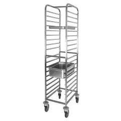Échelle porte-plaques - Mod 2071 - Structure en acier inox - Glissières en acier inox - Capacité : 18 plaques GN 1/1 (53x32,5 cm) - Dimensions L 44 x P 60 x h 176 cm