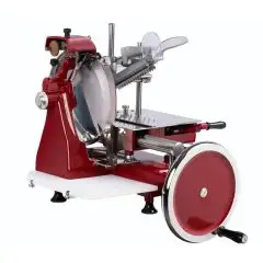 TRANCHEUSE À VOLANT MANUEL  - Mod. 30V - Lame Ø 300 - Largeur max de coupe mm 230x190 - Aiguiseur  fixe  - Dim. cm L 60 x P 72 x 74 H - Norme CE