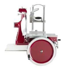 TRANCHEUSE À VOLANT MANUEL  - Mod. 35V - Lame Ø 350 - Largeur max de coupe mm 270x240 - Aiguiseur  fixe  - Dim. cm L 71 x P 87 x 80 H - Norme CE