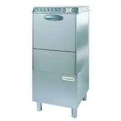 LAVE VAISSELLE PROFESSIONNEL mod. B 4SA - PASSAGE UTILE HAUTEUR MAXIMUM cm 37 - PANIER CARRE' cm 50x50 - Cycle 75" / 150" - Dimension totale cm 59,4x63,7x133,3