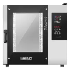 FOUR ÉLECTRIQUE À CONVECTION ET VAPEUR AVEC COMMANDES TOUCH SCREEN - Cod. BISTROT 665E - CONVIENT POUR BOULANGERIE ET PÂTISSERIE - Capacité plaques n. 6 40 x 60 cm ou 46 x 66 cm- Puissance kW 10 -Voltage230/400 V 50/60 Hz - Température max °C 270 - Dim. E