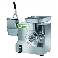 Combinaison hachoir à viande et Râpe 22 ATE - Groupe broyage inox - Triphasé - Production horaire hachoir à viande Kg/h 150-250 - Production horaire Râpe Kg/h 40
