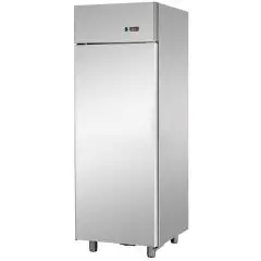 ARMOIRE RÉFRIGÉRÉE EN ACIER INOX AISI 304 - VENTILÉE   Mod.  BG07ETN - GASTRONORM 2/1 - CAPACITÉ 700 Lt - N. 1 PORTE - TEMPÉRATURE 0°/+10°C - Dim.  71x80x203/210 cm - Norme CE