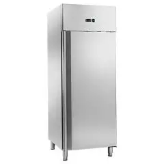 ARMOIRE CONGÉLATEUR - ACIER INOX - FROID VENTILÉ - Mod. CM 700 BT - GASTRONORM 2/1 (65 x 53 cm) - UNE PORTE - AVEC SERRURE - CAPACITÉ 700 L - TEMPÉRATURE -18° /-22° C - Dim. L 74 x P 83 x h 201 cm - NORME CE