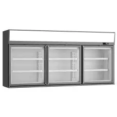 Présentoir placard réfrigéré de support pour produits surgelés avec capacité Lt 559 et température de -22 à -18 °C Klimaitalia KENAI TOP 210