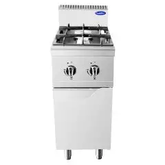 FOURNEAU À GAZ - Mod. CV9I2DH2 - 2 FEUX - COMPARTIMENT NEUTRE AVEC PORTE - AVEC FLAMME PILOTE - Puissance 24 kW - Dimensions L 40 X P 90 X H 114 cm - Norme CE