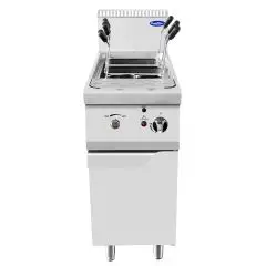 CUISEUR À PÂTES - À GAZ - Mod. CV9I4RH - 1 CUVE 35 L - COMPARTIMENT AVEC PORTE À BATTANT - Puissance 13,5 kW - Dimensions L 40 X P 90 X H 114 cm - Norme CE