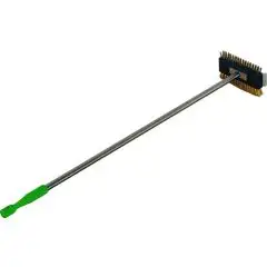 DOUBLE BROSSE EN INOX ET LAITON ÉQUIPÉ DE GROTTOIR - MOD. AV4971 - Hauteur 110 cm