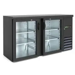 ARRIÈRE DE BAR RÉFRIGÉRÉ POUR BOISSONS - Mod DD 200 IF - Température 0°/+10°C - Capacité lt. 315 - Alimentation monophasée V220/1 - Puissance W 320 - Dimensions cm L 146,2 x P 53,5 x H 86 - Poids Kg. 100
