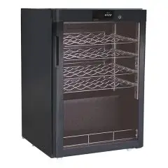 PRÉSENTOIR RÉFRIGÉRÉ À VIN - Mod. G-BJ118 - Capacité bouteilles : 24 de 0,75 L - Température différenciée selon les clayettes - Température +5/+18 °C - Puissance 77 W - Alimentation monophasée 230V/1/50Hz - Dimensions L 60 x P 60,3 x 86 h cm - Norme CE