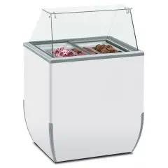 PRÉSENTOIRS VITRINES À CREME GLACÉE - MOD. VETRINA BR 4 SK - CAPACITÉ LT. 170 - TEMPÉRATURE -18°/-25°C - Dim. cm. L 78 x P 64 x h 118,1 - Norme CE