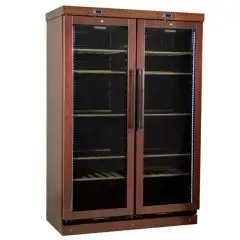Vitrine réfrigérée pour vin - Mod CANTINETTA 2P - Ventilée - Température +3°/+16°C - Capacité Lt 690 - Dimensions L 127,5 x P 62 x H 183,7 cm