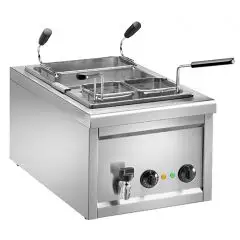 CUISEUR À PÂTES TOP ÉLECTRIQUE - Mod CC11 - 1 CUVE Lt 25 - MONOPHASÉ 230V - DIMENSIONS cm L 40 x P 70 x 34 H - Norme CE