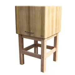 Billot en bois de robinier avec tabouret en bois Euroceppi