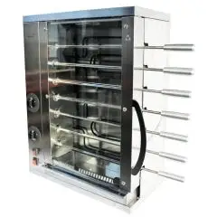MULTIGRILL - MOD. CEV4 -  Structure portante en acier inox - 2 résistances blindées indépendantes, avec régulateur d'énergie - 4 + 3 épées inox - Alimentation 400V triphasée - Puissance 3,6 KW - Dimensions : L 58,7 X P 31,5 X h77 cm - Norme CE