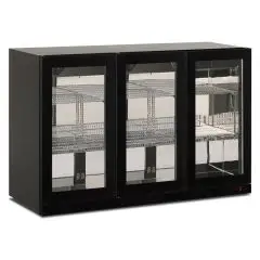 Vitrine r&eacute;frig&eacute;r&eacute;e murale SUBZERO noire mod&egrave;le COLD WALL 300 BLK, capacit&eacute; 280 l et temp&eacute;rature -2&deg;C/+10&deg;C.