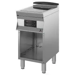 CUISINIÈRE ÉLECTRIQUE - Mod 7DLEF1B - N 2 plaques à induction - Compartiment  ouvert - Dimensions L 40 x P 70 x H 85/90 cm