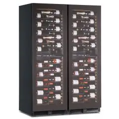 VITRINE RÉFRIGÉRÉE POUR VIN - Mod EY355I4VD NL - VENTILÉE - 4 ZONES DE TEMPÉRATURE 2 x +2°/+12°C / 2 x +12°/+ +20°C - 2 PORTES EN VERRE - STRUCTURE EN TOLE PEINTE EN NOIR - CAPACITÉ BRUTE 868 L - PUISSANCE 260 W - ALIMENTATION 220/50Hz MONOPHASÉE - DIMENS