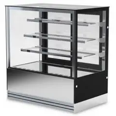 VITRINE RÉFRIGÉRÉ POUR PÂTISSERIE - Mod LUX 3 RUZ - Réfrigération ventilée - Vitres frontales droites - N. 3 étagères - Température +2°/+10 °C - Alimentation monophasée - Norme CE