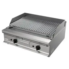 COMPTOIR GRILLE À PIERRE DE LAVE, GAZ - MOD. G7DV2DD - Puissance kW 16 - Dim. 80x70xh27 cm - Norme CE