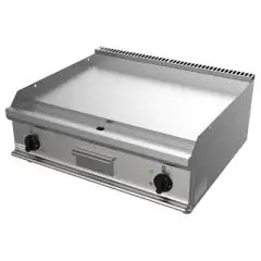 PLANCHA  ÉLECTRIQUE DE COMPTOIR - MOD. G7NUP2DDN - n. 2 zones de cuisson - PLAQUE LISSE - Puissance kW 10,8 - Dim. 80x70xh25 cm - Norme CE