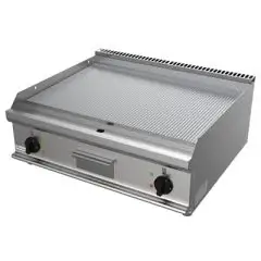 PLANCHA  ÉLECTRIQUE DE COMPTOIR - MOD. G7NUP2DDT - n. 2 zones de cuisson - PLAQUE NERVURÉE - Puissance kW 10,8 - Dim. 80x70xh25 cm - Norme CE