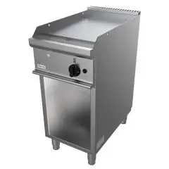 PLANCHA À GAZ - MOD. G7NUQ1DCN - PLAQUE LISSE - Compartiment ouvert - Puissance kW 6 - Dim. 40x70xh85 cm - Norme CE