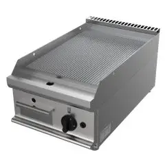 PLANCHA À GAZ DE COMPTOIR - MOD. G7NUQ1DDT - PLAQUE NERVURÉE - Puissance kW 6 - Dim. 35x70xh27 cm - Norme CE