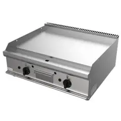 PLANCHA À GAZ DE COMPTOIR - MOD. G7NUQ2DDN - PLAQUE LISSE - n. 2 zones de cuissson - Puissance kW 12 - Dim. 80x70xh27 cm - Norme C