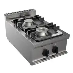 PLAN DE CUISSON AU GAZ - MOD. G7NURG2DD2M - N. 2 feux - Puissance kW 9 - Dim 40x70xh27 cm - Norme CE
