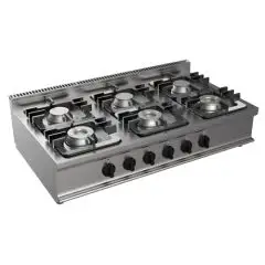 PLAN DE CUISSON AU GAZ - MOD. G7GWRG6DD6M - N. 4 feux - Puissance kW 24 - Dim 70x70xh27 cm - Norme CE