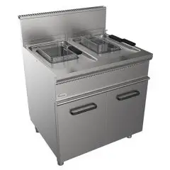FRITEUSE À GAZ - LIGNE EASY - MOD. G7JUM2V13 -  N. 2 cuves 13+13 Lt d'huile - Puissance kW 22,4 - Dim.  80x70xh85 cm - Norme CE