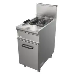 FRITEUSE À GAZ - LIGNE EASY - MOD. G7JUM2V8 - N. 2 cuves 8+8 Lt d'huile - Puissance kW 11,6 - Dim.  40x70xh85 cm - Norme CE