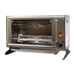 RÔTISSOIRE VERTICALE ELECTRIQUE - MOD. ELBA6/PE 2 ASTE - Capacité n 6 poulets - N 2 broches en tubulaire inox mm 12 x 12 mm Longueur cm 54,3 - Résistance cuirassée - Branchement 230 V Monophasé - Puissance 2,8 Kw - Dimensions cm 70 x 39,1 x 46,1 h - Norme