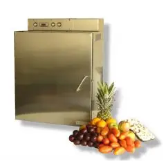 DÉSHYDRATEUR PROFESSIONNEL - MOD. ESSICCATORE 12T - STRUCTURE ENTIÈREMENT EN ACIER INOX - ALIMENTATION MONOPHASÉE 230V/50 Hz - PUISSANCE : 2000 W - CAPACITÉ :  12 plaques 40x56 cm - DIMENSIONS : L 63 X P 65 X h 83 cm - POIDS : 15 Kg