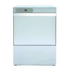 LAVE-VAISSELLE ÉLECTRONIQUE EN ACIER INOXYDABLE AISI 304 - Mod EVA50SP - Passage utile hauteur maximum cm 35,5 - Panier carré cm 50 x 50 - Cycle 60-120-180-240-600" - Doseur de produit de rinçage et de détergent - Dimensions cm L 57,5 x P 60 x H 80,5
