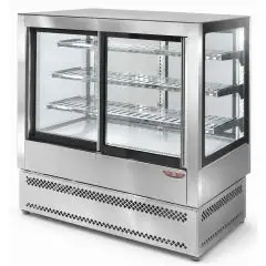 VITRINE CHAUDE - MOD EVOK CHAUD L4 CHAUD - CHAUD VENTIL&Eacute; - TEMP&Eacute;RATURE +65 &deg;C - PROFONDEUR DE SURFACE D&rsquo;AFFICHAGE : 66 CM - PORTES COULISSANTES AVANT - VERSION EN ACIER INOXYDABLE