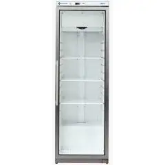 ARMOIRE RÉFRIGÉRÉE EN ACIER INOXYDABLE ET EN PS - VENTILÉ - ECOVENT - Mod G-ERV400GSS - CLASSE B - 1 PORTE EN VERRE - CAPACITÉ DE 300 LITRES - TEMPÉRATURE 0°/+8°C - DIMENSIONS cm L 60 x P 60 x 186 H - NORME CE