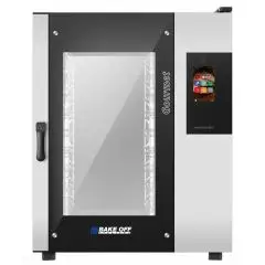 FOUR ÉLECTRIQUE À CONVECTION ET VAPEUR ÉQUIPÉ DE PANNEAU TOUCH SCREEN AVEC ICÔNES - Cod. GOURMET 10T GN2/1 MASTER PRO - CONVIENT POUR GAZTRONOMIE - Capacité plaques n. 10 GN 2/1 o n. 20 GN 1/1 - Puissance kW 24 -Voltage230/400 V 50/60 Hz - Température max